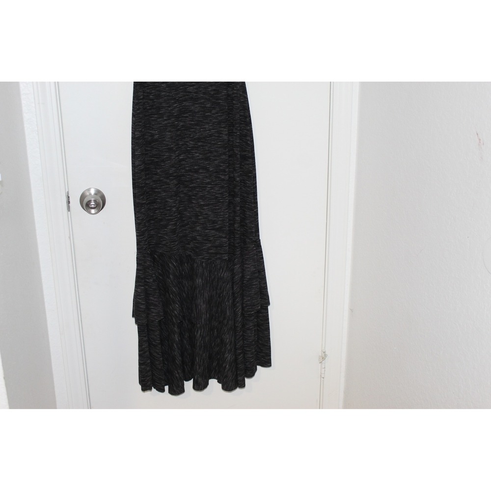 Free People Black Space Dye Lace Open Back Ruffle Maxi Women Dress Boho size S - Picture 11 of 12